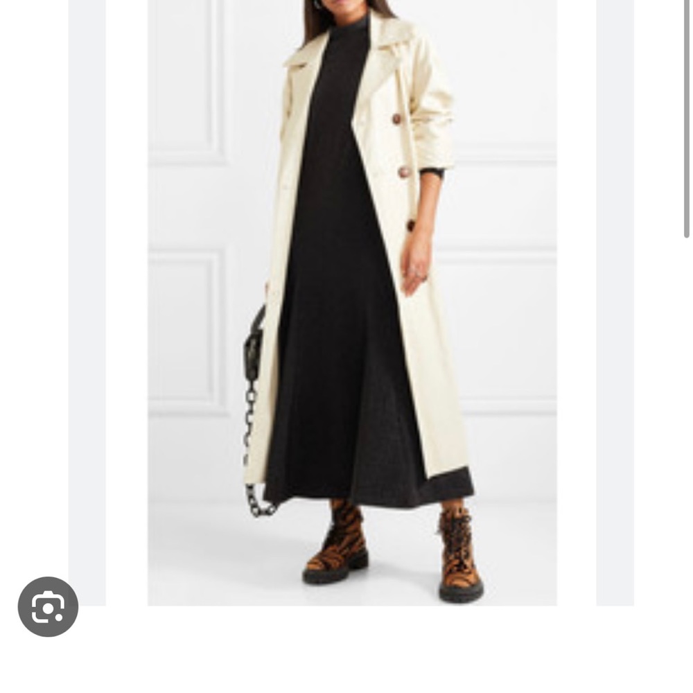 Ganni Baxter Glitter High Neck Midi Fit and Flare Dress - Picture 4 of 11